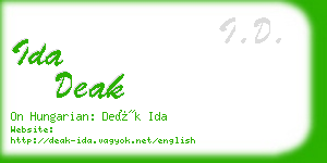 ida deak business card